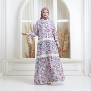 Baju Gamis Remaja dan Dewasa Katun Hitam Malika FBG-WH-004 (Black)