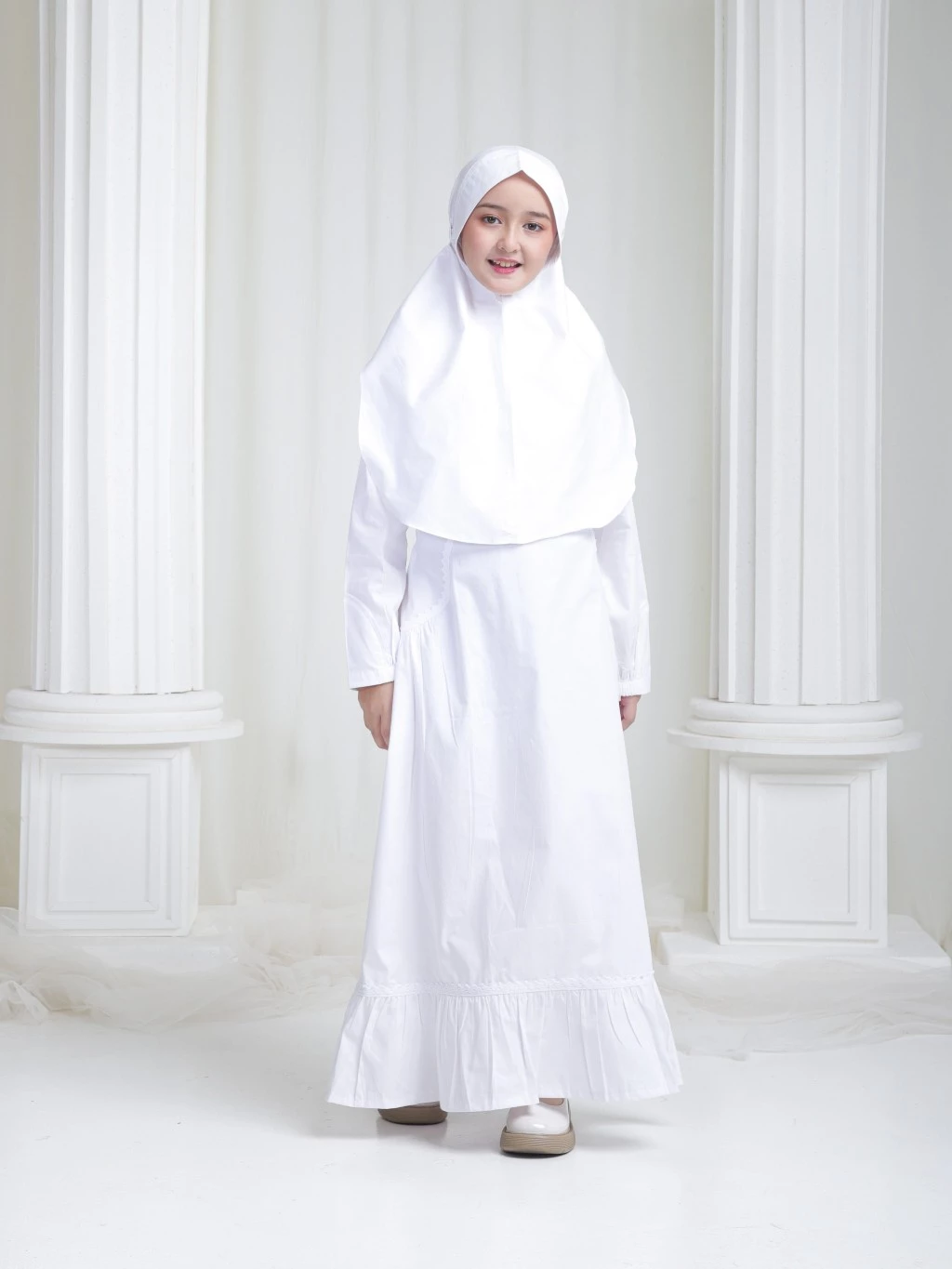 Baju Gamis Putih Anak Dandelion FBG-AP-001